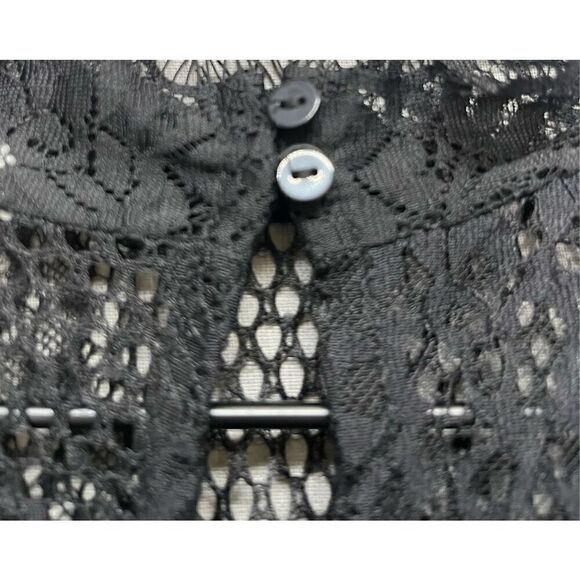 H & M Black Lace Top With Built In Cami  SZ XL  EUC - Picture 4 of 6